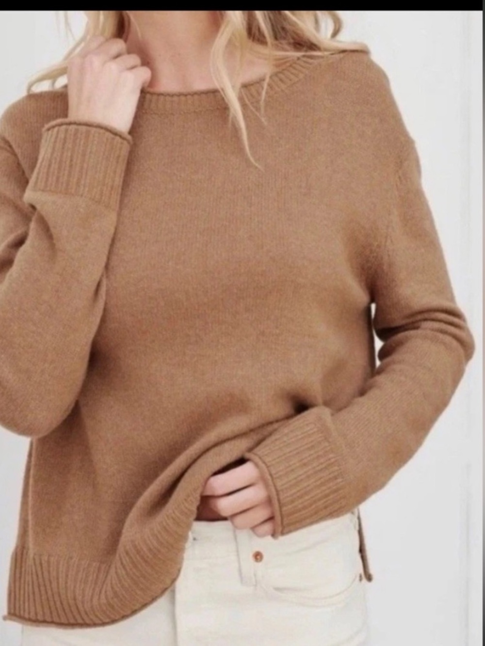 Jenni Kayne Sweater Everyday Cashmere Wool Crew Sweater Size Small